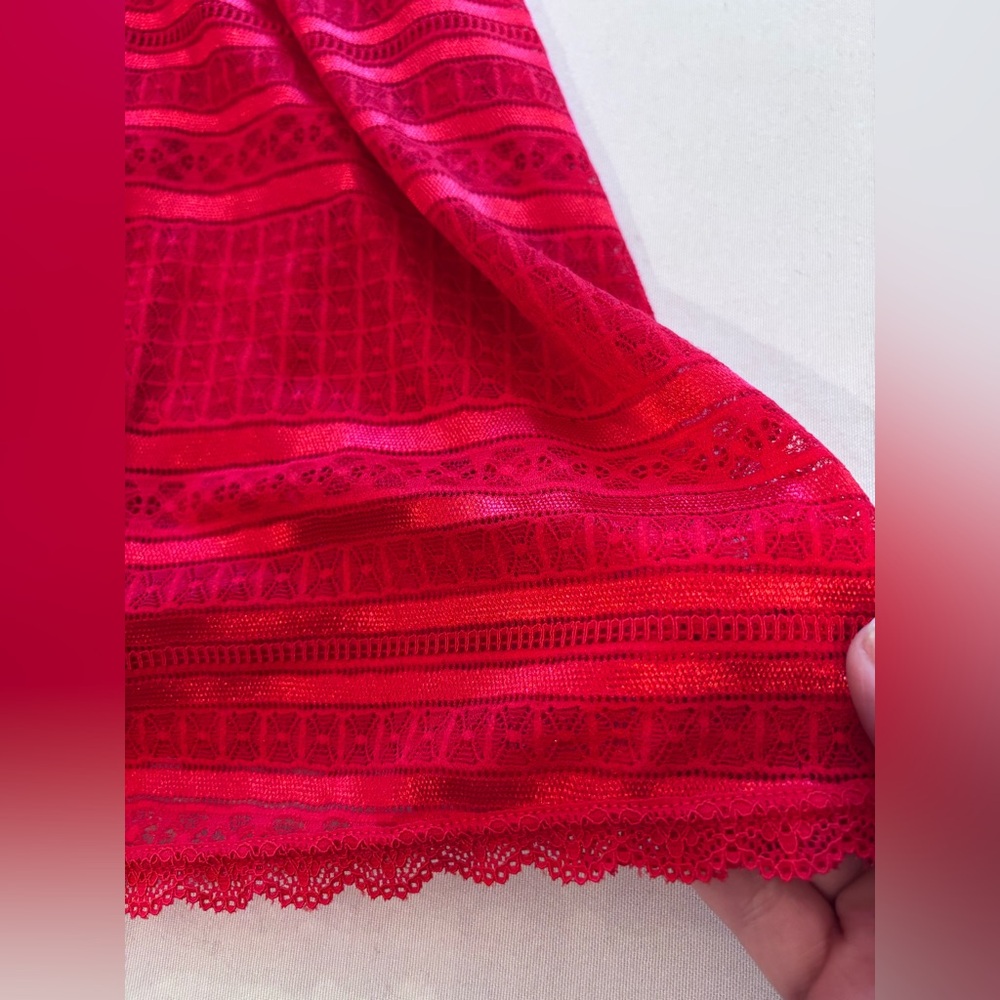 Torrid Vibrant Red Lace Detail Chemise - Picture 4 of 5